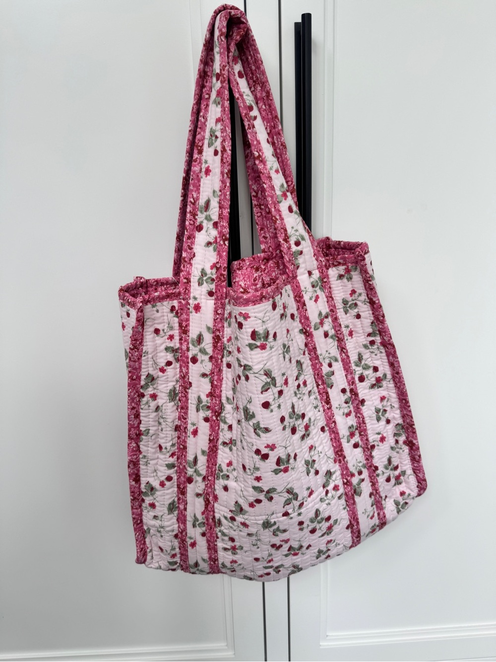 Laura Ashley Pink Floral Quilted Tote